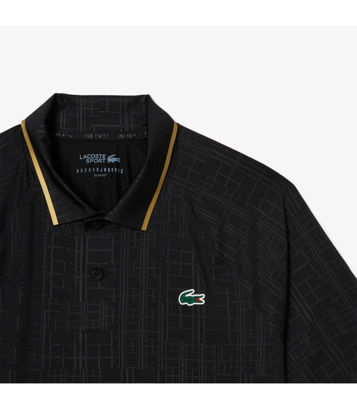 Polo da Tennis Lacoste Novak Djokovic in Campo Nero 3