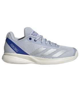 Sapatilhas Adidas Pickleball Courtflash Azul Prata Mulher Oferta + Barato 1