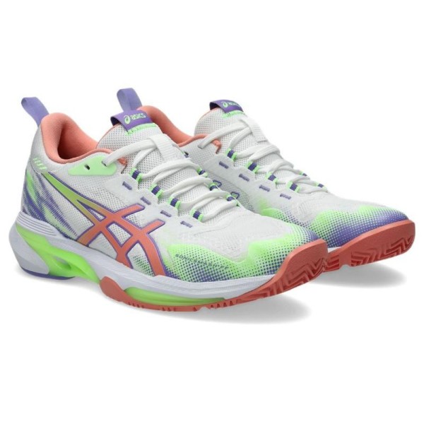 Ténis Asics Sonicsmash FF Branco Rosa Mulher Oferta + Barato 5