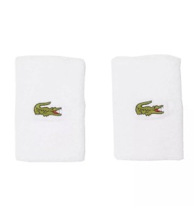 Muñequeras Lacoste Sport azul marino y blanco 1