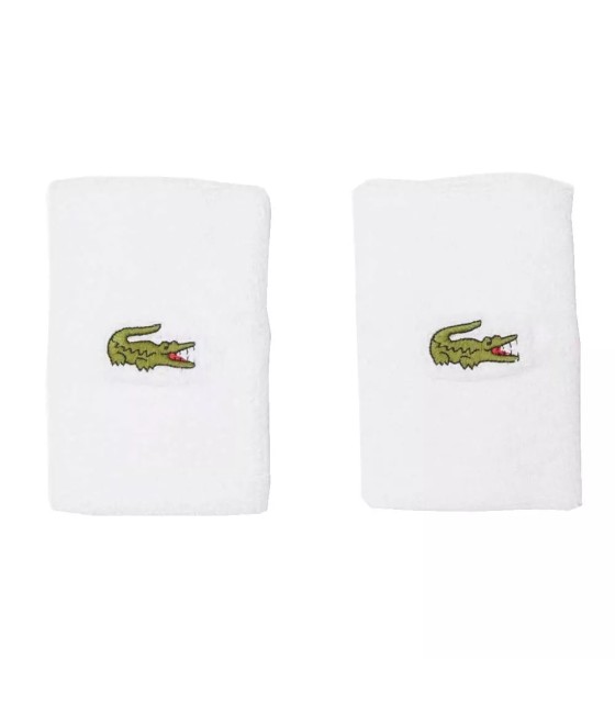 Muñequeras Lacoste Sport azul marino y blanco 1
