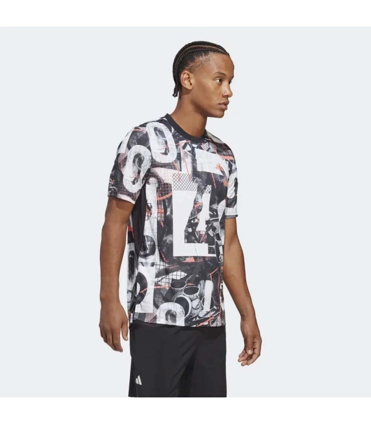 Camiseta Adidas Club con Gráfico Impreso 2