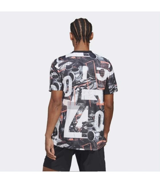 Camiseta Adidas Club con Gráfico Impreso 3