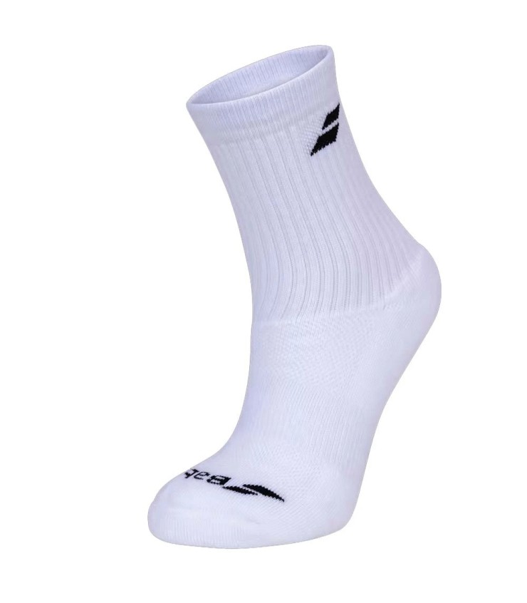 Pack de 3 pares de calcetines junior blancos Babolat 1