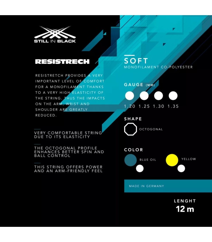 Corda Still In Black Resistretch 12m | IPONTENNIS