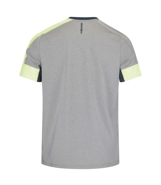 Camiseta Head Padel Tech Cinza Verde | Ipontennis