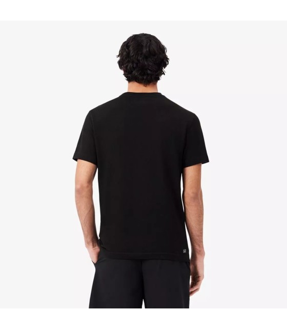 Camiseta negra gráfica Lacoste Sport 4