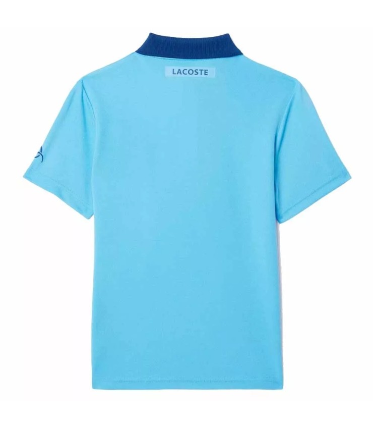 Polo azul de tenis para jóvenes Novak Djokovic de Lacoste 2