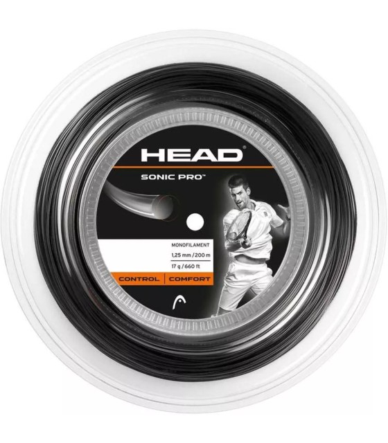 Bobina Head Sonic Pro Negra 200mTradução: Bobina Head Sonic Pro Preta 200m | IPONTENNIS
