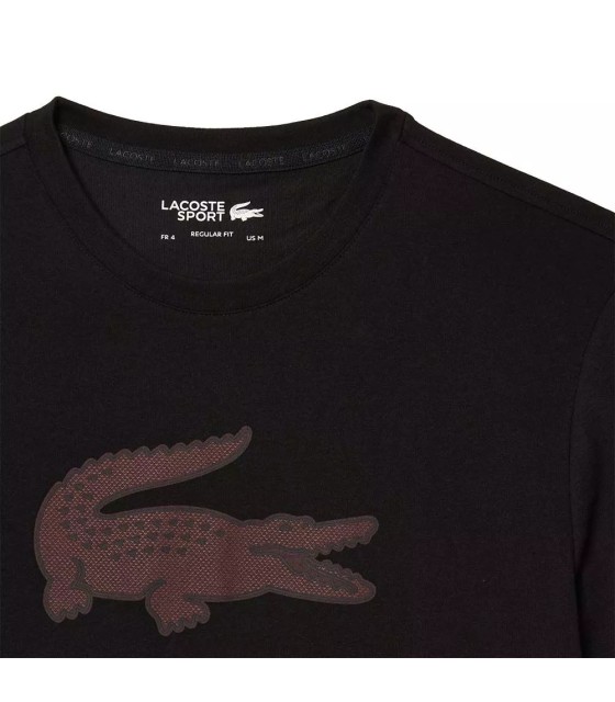 SPORT-T-SHIRT LACOSTE SCHWARZ | Ipontennis