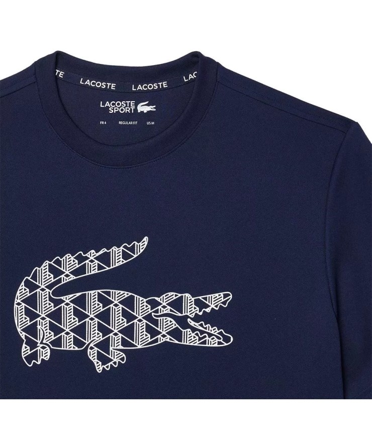 Marineblaues T-Shirt von Lacoste | Ipontennis