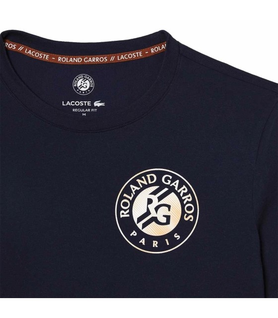Camiseta Azul Marinho Lacoste Sport Roland Garros | Ipontennis