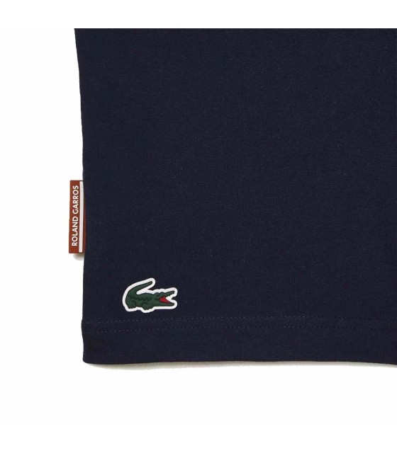 Marineblaues T-Shirt Lacoste Sport Roland Garros | Ipontennis