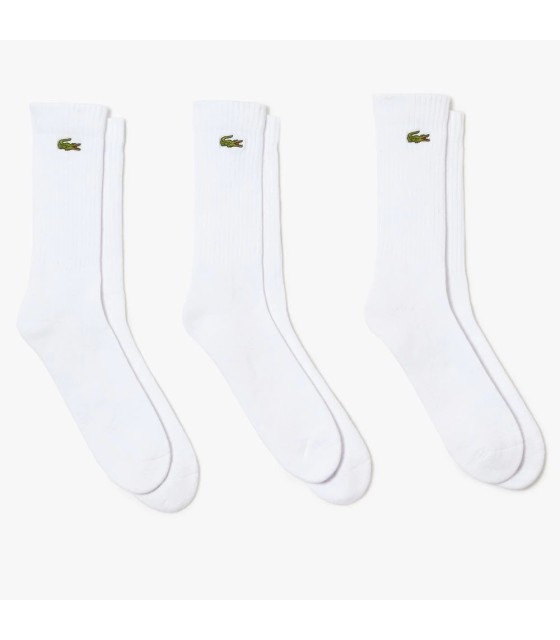 Chaussettes Blanches Lacoste Sport x 3