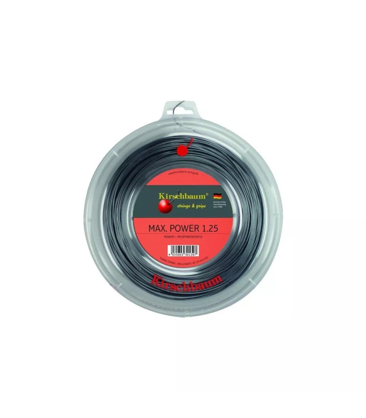 Bobina Kirschbaum Max Power 200mTradução: Bobina Kirschbaum Max Power 200m | IPONTENNIS
