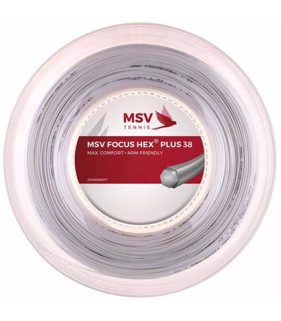 MSV Focus Hex Plus 38 White 200m string reel | IPONTENNIS