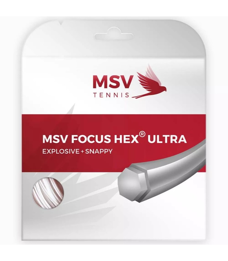 Corde MSV Focus Hex Ultra Blanche 12m | IPONTENNIS