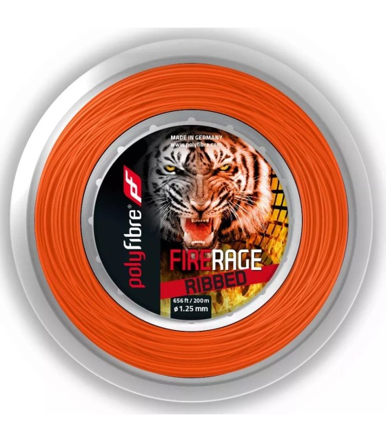 Polyfibre Fire Rage Ribbed 200m Rolle | IPONTENNIS