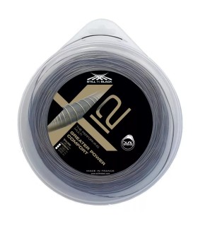 Black X12 Racket Still in 200m String Reel | Ipontennis