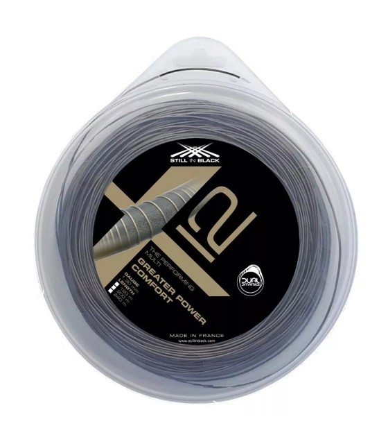 Black X12 Racket Still in 200m String Reel | Ipontennis