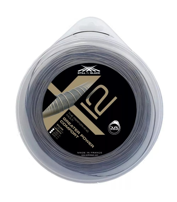 Black X12 Racket Still in 200m String Reel | Ipontennis