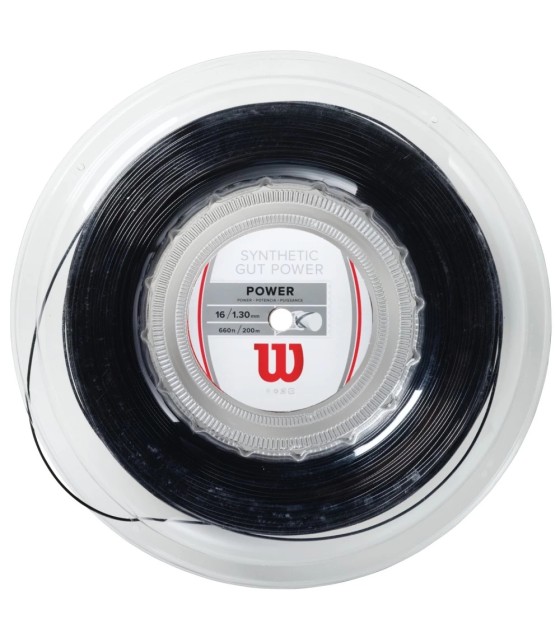 200m reel of Wilson's powerful black synthetic string | Ipontennis