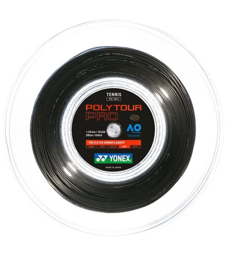 Yonex Poly Tour Pro Black 200m Reel | IPONTENNIS
