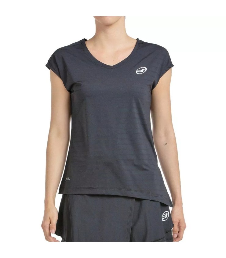 Camiseta Negra Bullpadel Adoros para Mujer 1