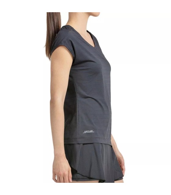 Camiseta Negra Bullpadel Adoros para Mujer 2