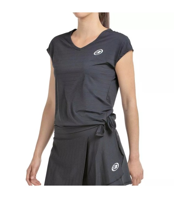 Camiseta Negra Bullpadel Adoros para Mujer 3