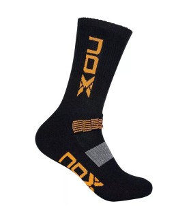 Meias Nox Crew Preto Laranja | Ipontennis