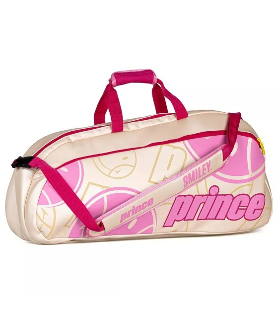 Borsa da tennis Prince x Smiley Tour 6R Beige Rosa