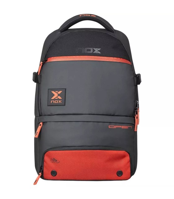 Mochila Nox Luxury Open Series preta e vermelha | IPONTENNIS