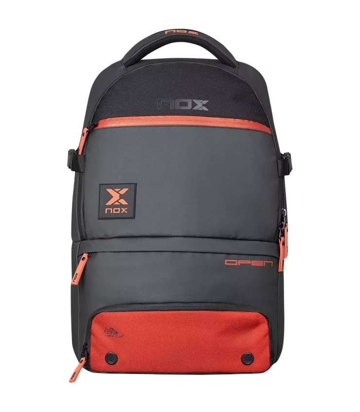 Mochila Nox Luxury Open Series preta e vermelha | IPONTENNIS