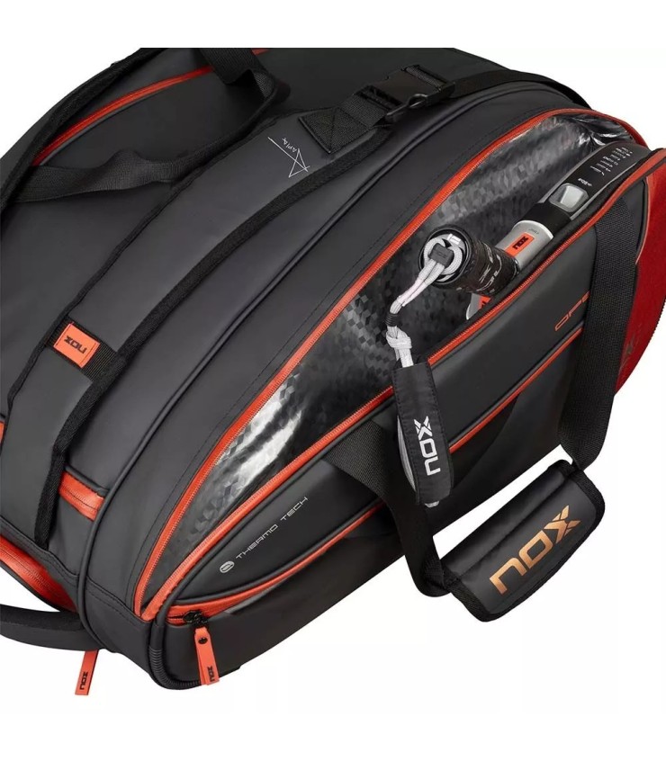 Raquetero Nox Luxury Open Series preta e vermelha | IPONTENNIS