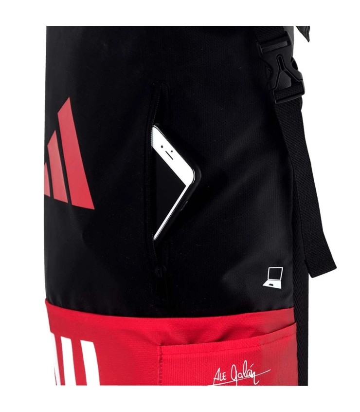 Mochila Adidas Multigame Galán Negro/Rojo 3