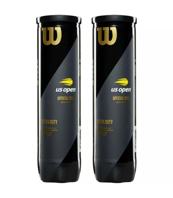 Set of 2 Wilson US Open 4-ball cans