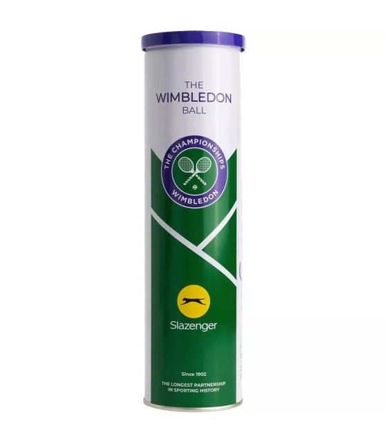 340982-C2 Caja de 18 latas de 4 bolas Slazenger Wimbledon