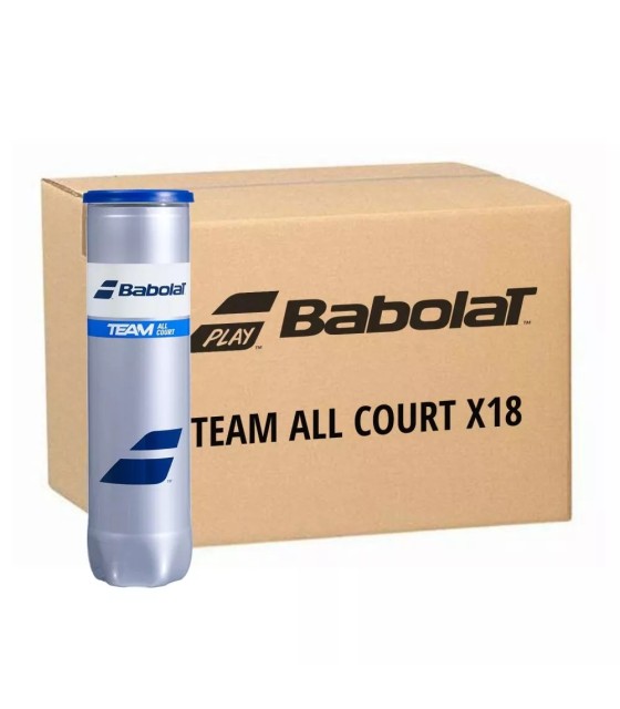 1224051 Caja de 18 latas de 4 bolas Babolat Team All Court
