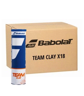 5020861 Caja con 18 latas de 4 pelotas cada una, modelo Babolat Team Tierra.