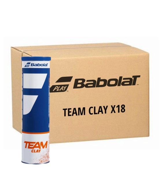 5020861 Caja con 18 latas de 4 pelotas cada una, modelo Babolat Team Tierra.