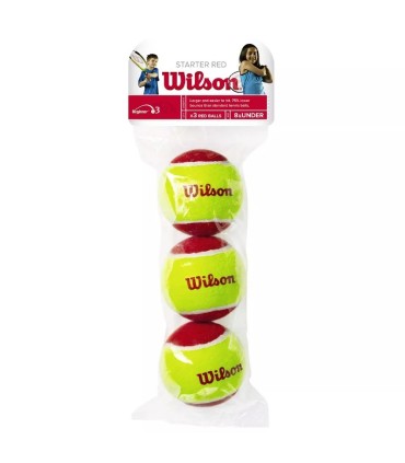 Bag of 3 red Wilson Starter Stage 3 balls | IPONTENNIS