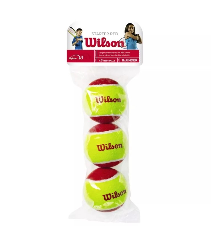 Bag of 3 red Wilson Starter Stage 3 balls | IPONTENNIS