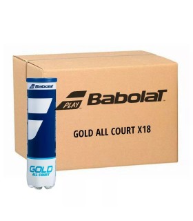 502085-C1 Caja con 18 latas de 4 pelotas cada una, modelo Babolat Gold All Court.