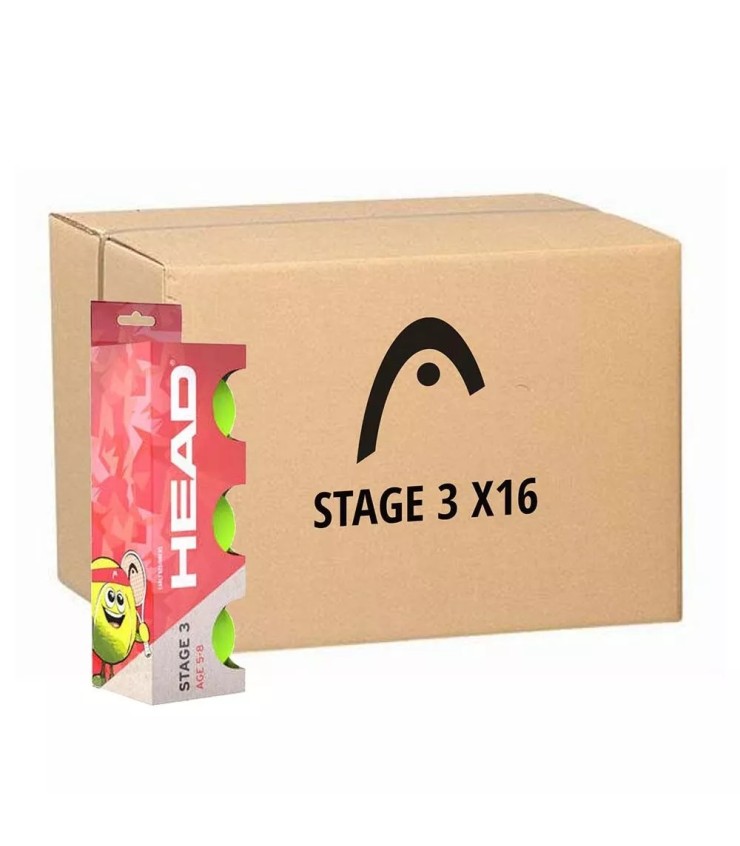 Box of 16x3 tennis balls HEAD TIP Red | IPONTENNIS