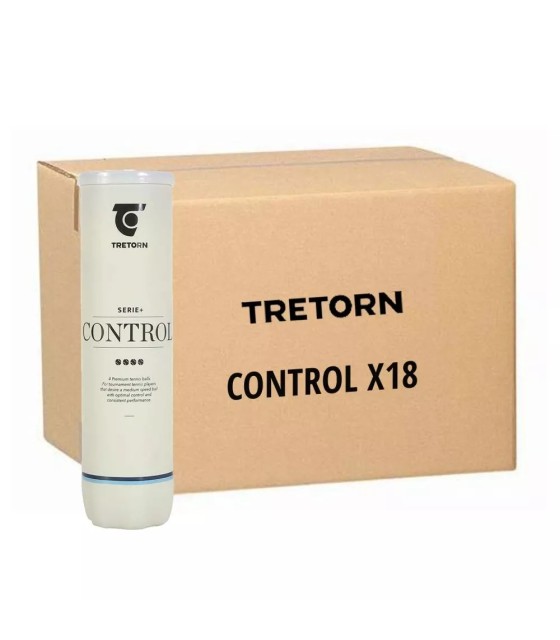 Caja con 18 tubos de 4 pelotas cada uno, modelo Tretorn Serie+ Control. | Ipontennis