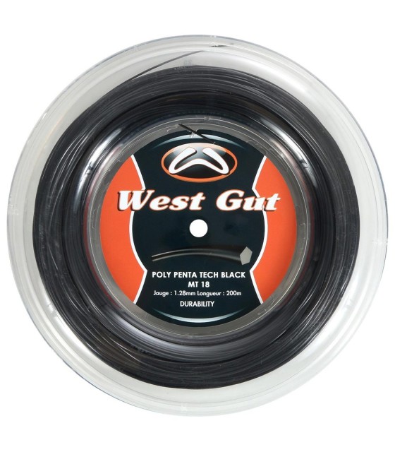 West Gut Poly Penta Black MT18 200m Reel 1
