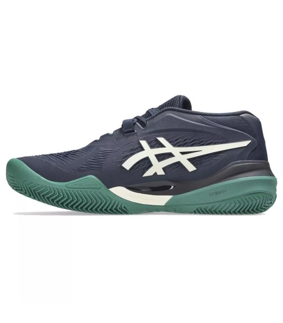 Chaussures Asics Gel Resolution X Clay Bleu Nuit Vert