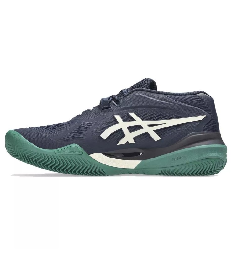 Chaussures Asics Gel Resolution X Clay Bleu Nuit Vert