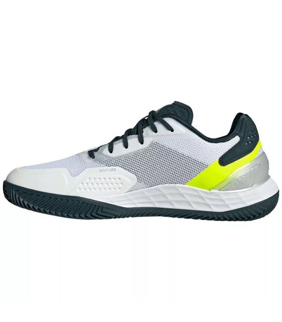 Ténis Adidas Defiant Speed 2 Terra Batida Branco / Amarelo | Ipontennis